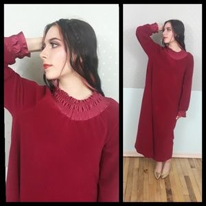 Cozy vtg soft velour zip front housecoat s/m
